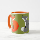Bunter Foxy Fox-Entwurf Tasse (Vorderseite Links)
