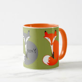 Bunter Foxy Fox-Entwurf Tasse (VorderseiteRechts)
