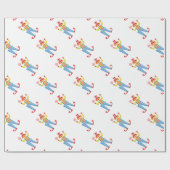 Bunter freundlicher Clown mit Lollypop in Geschenkpapier (Flach)