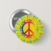 Bunter Friedens-und Liebe-Knopf Button (Vorne & Hinten)