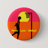 Bunter FriedensLiebeNetball Button (Vorderseite)