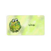 Bunter Frosch Adressaufkleber (Vorne)