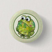 Bunter Frosch Button (Vorderseite)