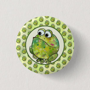 Bunter Frosch Button