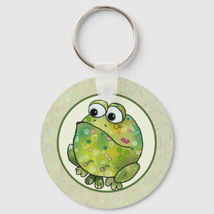 Bunter Frosch  Postkarte Schlüsselanhänger