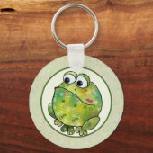 Bunter Frosch Postkarte Schlüsselanhänger (Vorderseite)