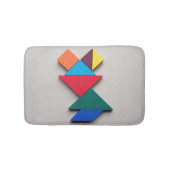 Bunter Frosch Tangram Badematte (Vorderseite)