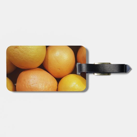 Bunter Frucht-Gepäckanhänger Gepäckanhänger (Rückseite horizontal)