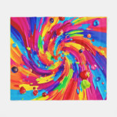 Bunter Fruchtstrudel Fleecedecke (Vorderseite (Horizontal))