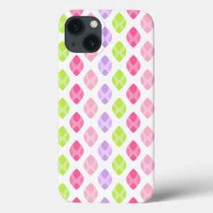 Bunter Frühling verlässt rosa grünes lila Muster Case-Mate iPhone Hülle