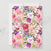 Bunter Frühlings-BlumenBrautparty-Einladung Einladung (Rückseite)