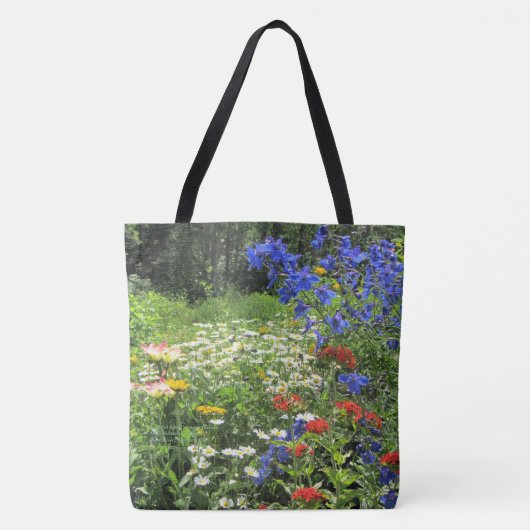 Bunter Frühsommer-Garten Tasche (Vorderseite)