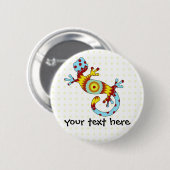 Bunter Fun Gecko Lizard Button (Vorne & Hinten)