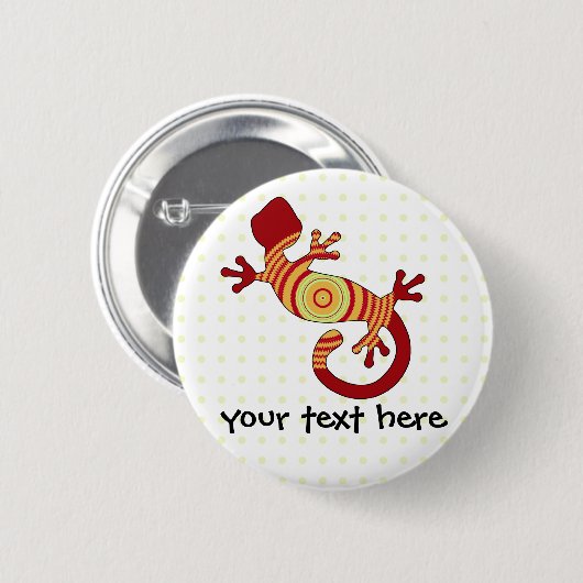 Bunter Fun Gecko Lizard Button (Vorne & Hinten)
