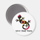 Bunter Fun Gecko Lizard Magnet (Vorderseite/Rückseite)