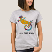 Bunter Fun Gecko Lizard T-Shirt (Vorderseite)