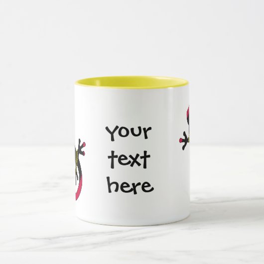 Bunter Fun Gecko Lizard Tasse (Zentrum)