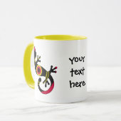 Bunter Fun Gecko Lizard Tasse (Vorderseite Links)