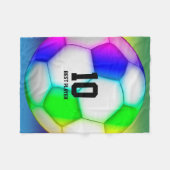 Bunter Fußball des Fußball-| Fleecedecke (Vorderseite (Horizontal))