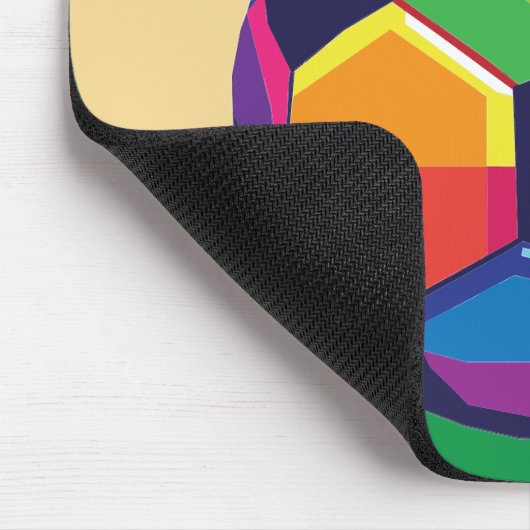 Bunter Fußball Mousepad (Ecke)