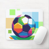 Bunter Fußball Mousepad (Mit Mouse)