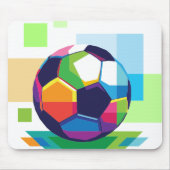 Bunter Fußball Mousepad (Vorne)