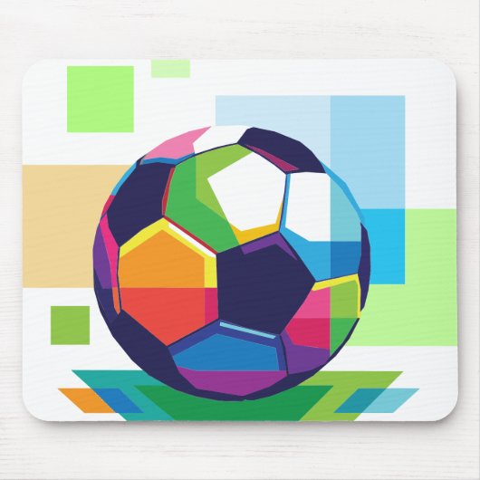 Bunter Fußball Mousepad (Vorne)