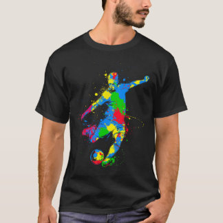 Bunter Fußballspieler  T-Shirt