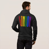 Bunter Gay Pride LGBT des Regenbogen-Text-LGBTQ Hoodie (Schwarz voll)