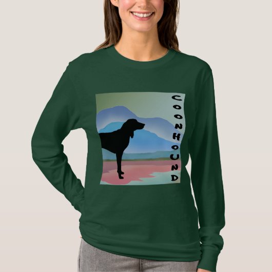 Bunter GebirgsCoonhound (mit Text) T-Shirt (Vorderseite)