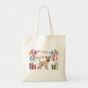 Bunter Geburtstag eines Soft-Coated Wheaten Terrie Tragetasche