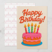 Bunter Geburtstagskuchen mit Kerzenschein (Vorne/Hinten)