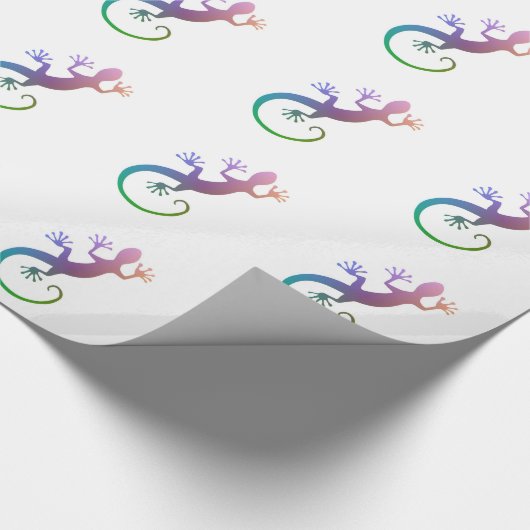 Bunter Gecko Geschenkpapier (Ecke)