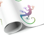 Bunter Gecko Geschenkpapier (Rolleneckpunkt)