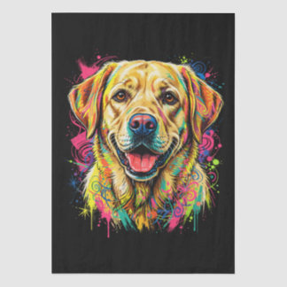 Bunter gelber Labrador Retriever Hund Seidenpapier