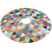 Bunter geometrischer gemusterter polyester weihnachtsbaumdecke (Schrägansicht)