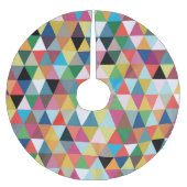 Bunter geometrischer gemusterter polyester weihnachtsbaumdecke (Vorderseite)