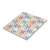 Bunter geometrischer Pinwheel Fliese (Seite)