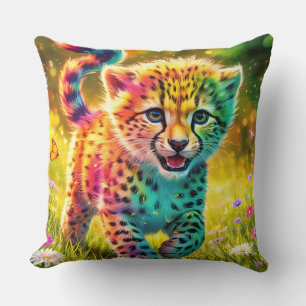 Bunter Gepard-Kunstkissen Kissen
