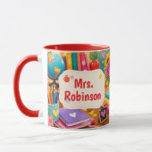 Bunter Geschenk für Lehrer Tasse (Links)