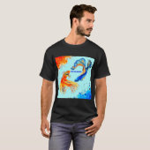 Bunter gestreifter Fisch T-Shirt (Vorne ganz)