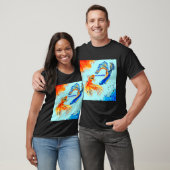 Bunter gestreifter Fisch T-Shirt (Unisex)