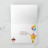 Bunter Giraffen-, Flugzeug-, Kuchen-u. Karte (Innenseite)