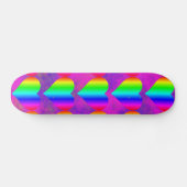 Bunter Girly Regenbogen-Herz-Spaß-jugendlich Skateboard (Horizontal)