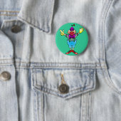 Bunter glücklicher Clown Button (Beispiel)