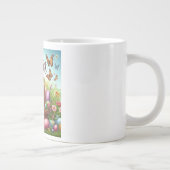 Bunter, glücklicher Osterkorb mit Eiern Jumbo-Tasse (Rechts)
