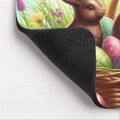 Bunter, glücklicher Osterkorb mit Eiern Mousepad (Ecke)