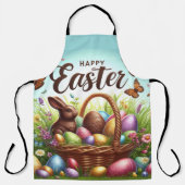 Bunter, glücklicher Osterkorb mit Eiern Schürze (Vorderseite)
