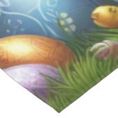 Bunter, glücklicher Osterkorb mit Eiern Tischdecke (Schrägansicht)