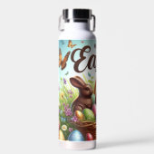 Bunter, glücklicher Osterkorb mit Eiern Trinkflasche (Vorne)